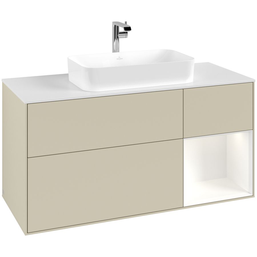 Wastafelonderkast Finion 1200x603x501mm S.Grey Matt Lacquer F301MTHJ