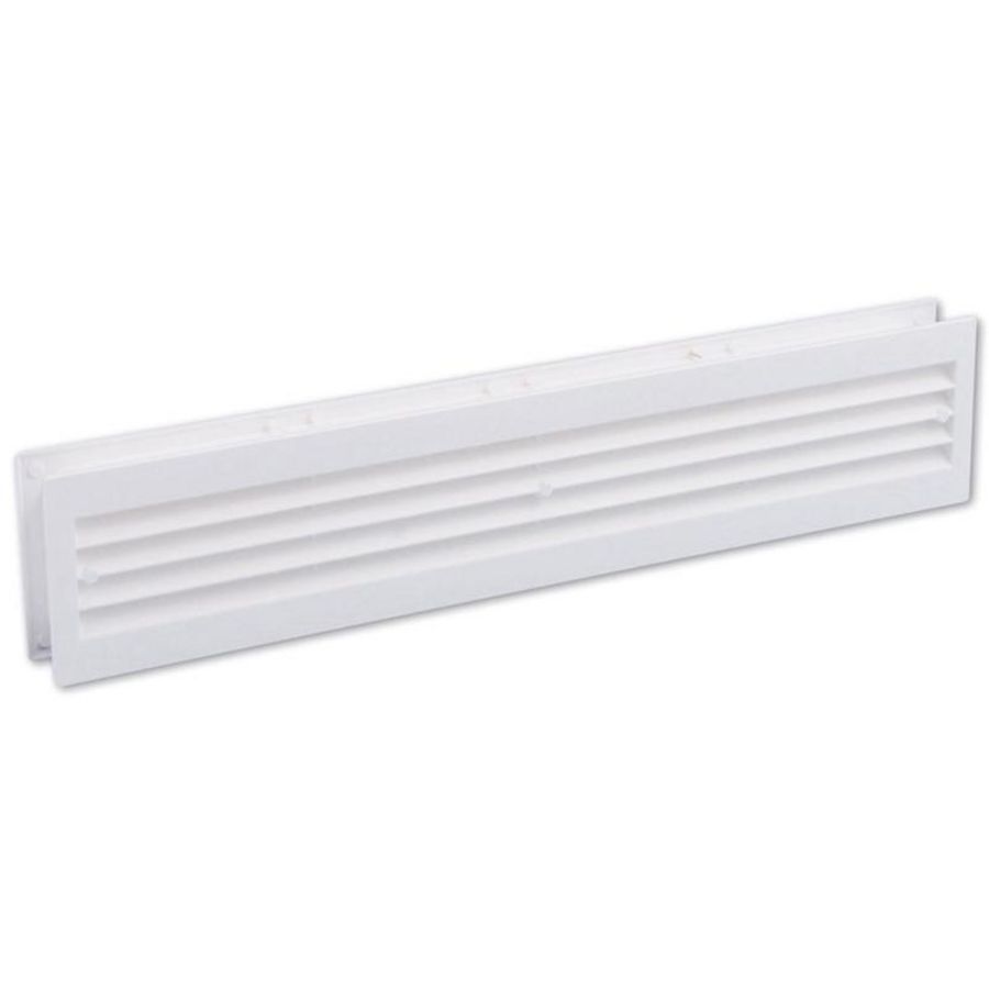Kunststof deurventilatierooster 455x90mm wit