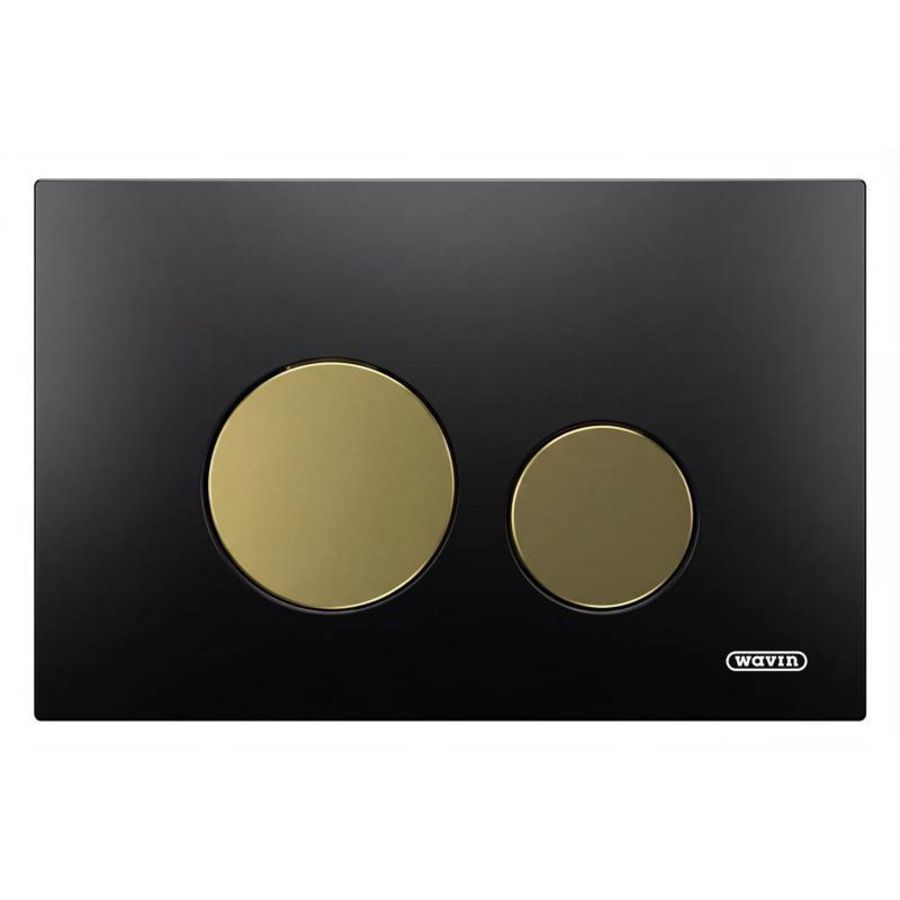 Bedieningsplaat Core WC Mat Zwart/Mat Goud LaLinea