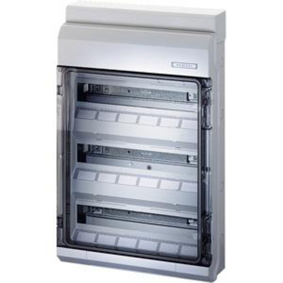 au. beh. KV IP65 54 module 3x18,Tule invoer Nul+PE klem