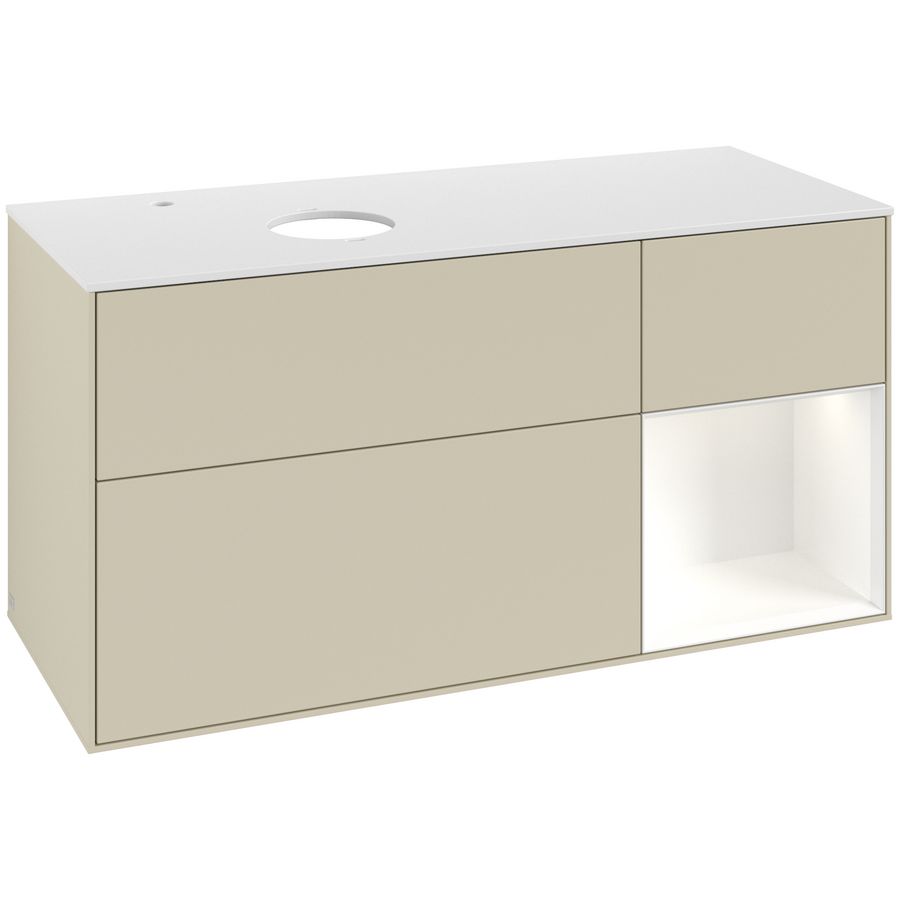 Wastafelonderkast Finion 1200x603x501mm S.Grey Matt Lacquer G931MTHJ