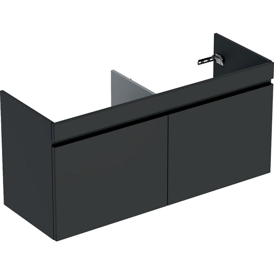 Renova Plan onderkast v. dub wastafel+2 laden 130cm lava mat