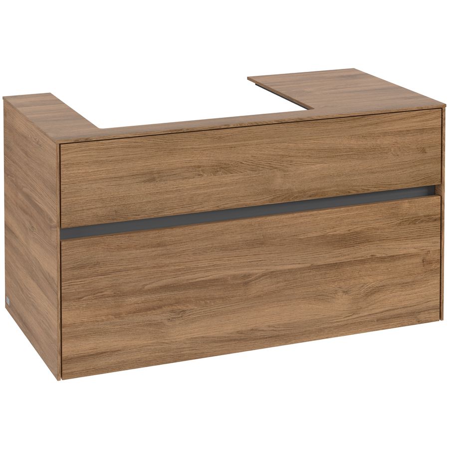 Wastafelonderkast Collaro 1000x548x500mm Oak Kansas C01700RH