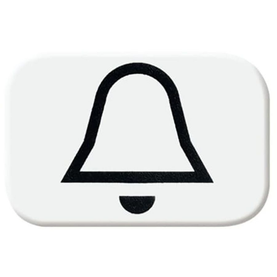 Bellsymbool voor bedieningswip R-alpinwit