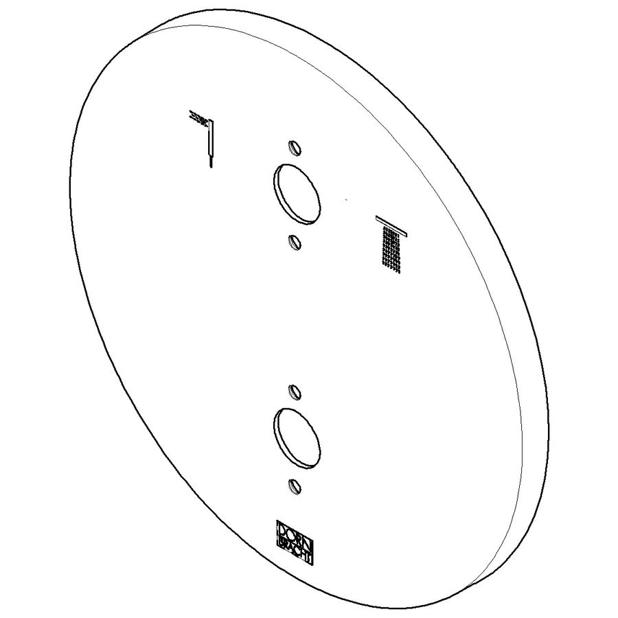Rozet symbolen 150x9mm Dark Chrome