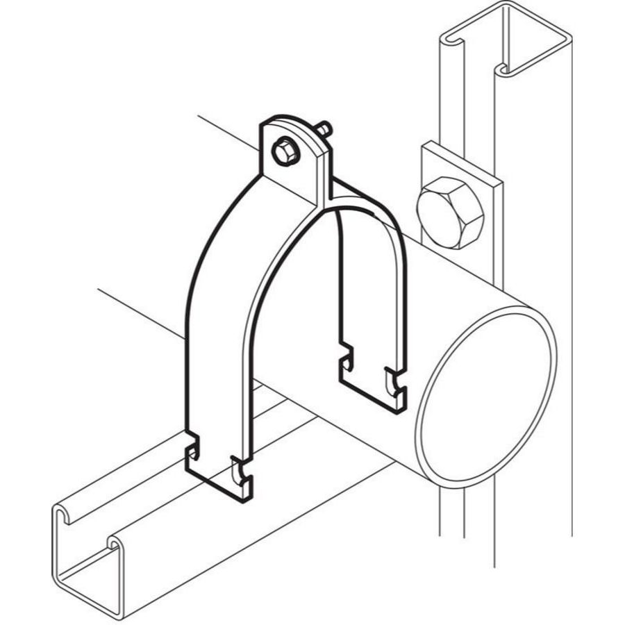 Buisklem diameter 62-71mm RVS316L