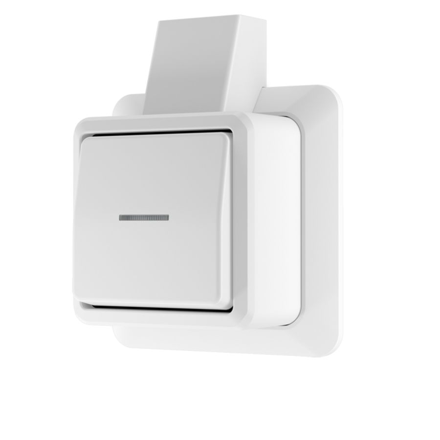 AP600 wipcontroleschakelaar 1p/wissel + montageplaat alpine wit VVE=10