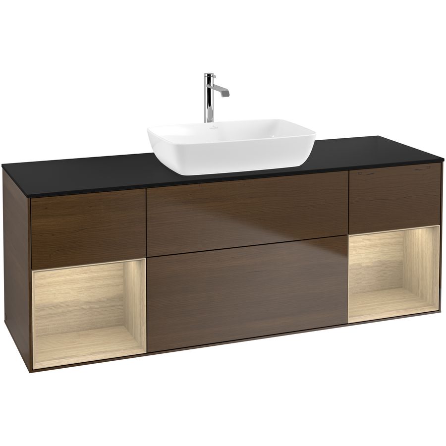 Wastafelonderkast Finion 1600x603x501mm W.Veneer F862PCGN