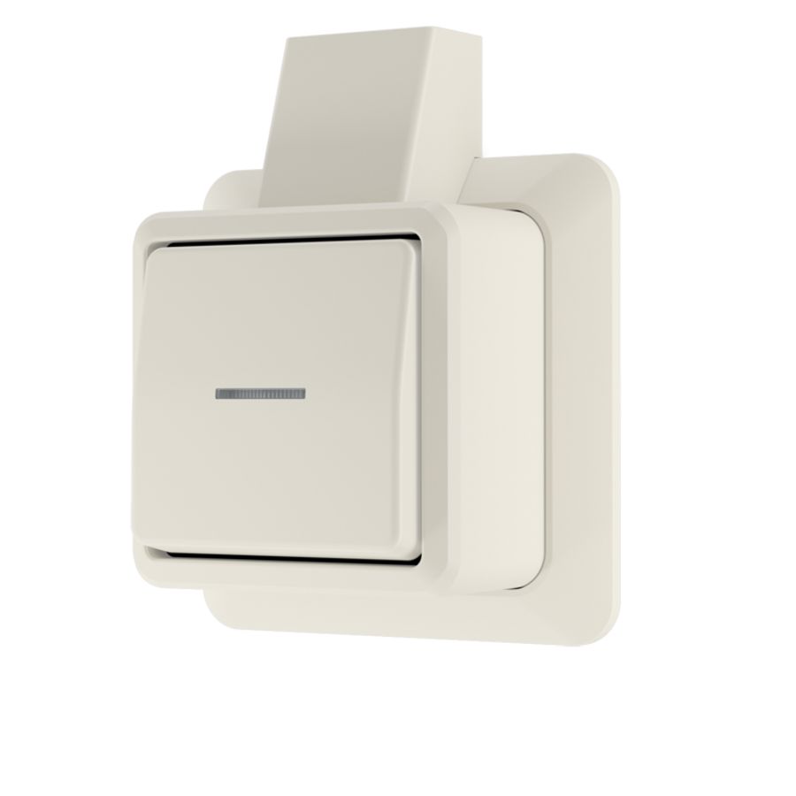 AP600 wipcontroleschakelaar 1p/wissel + montageplaat wit VVE=10