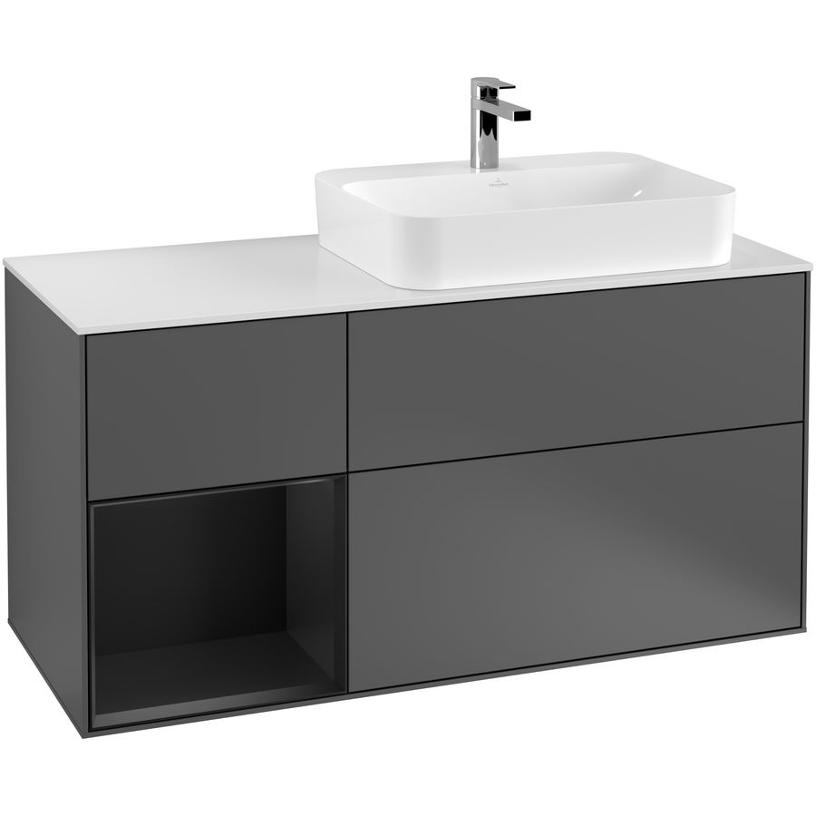 Wastafelonderkast Finion 1200x603x501mm Antr. Matt Lacquer G391PDGK