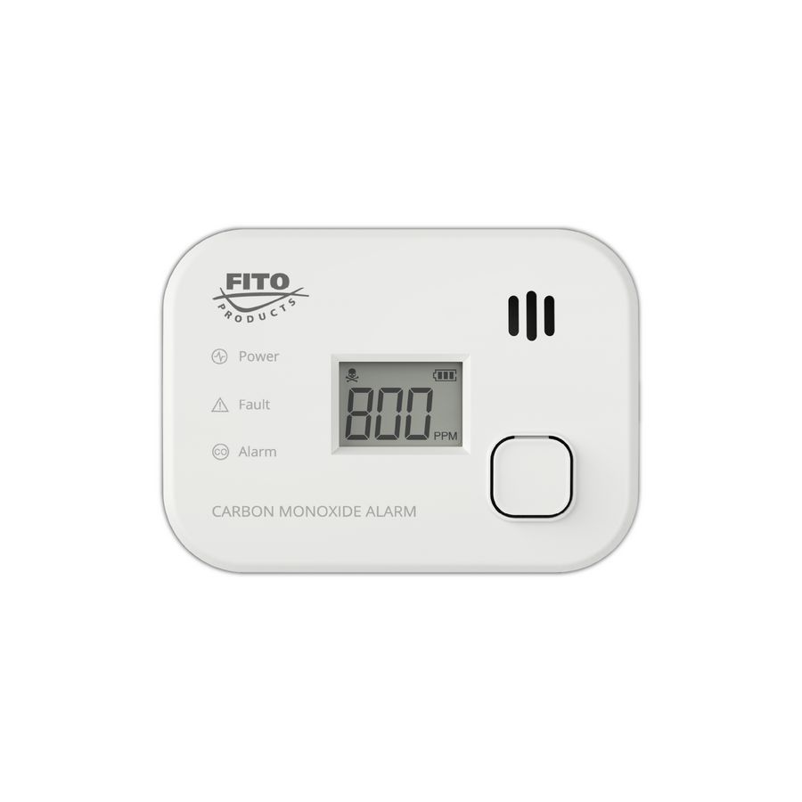 CO-melder 3V FITO 10 jaar incl. 2 st. vervangbare AA batt.