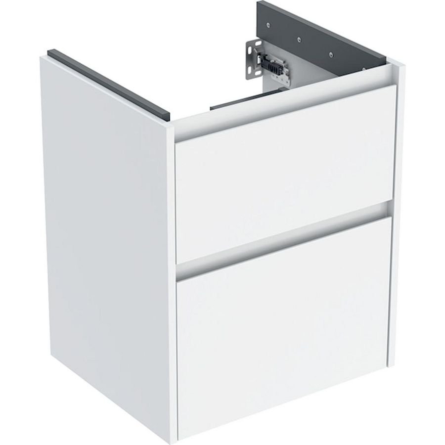 Renova Plan wastafel onderkast+2 laden 55cm wit hoogglans Geberit