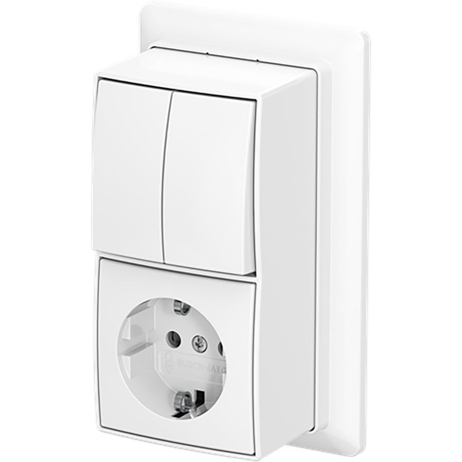 Combinatie ra kv serie+plaat opb b-AP+ alpine wit