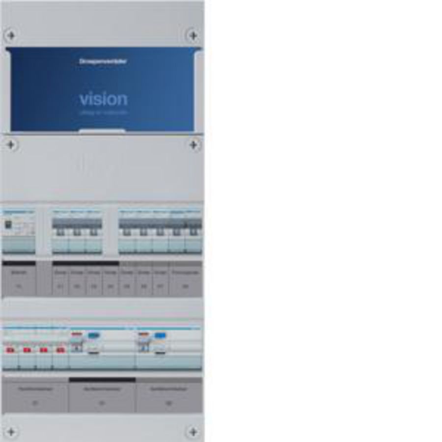 Groepenkast 6-groepenverdeler HS 2xALS 4P 30mA +F+T 3-fase
