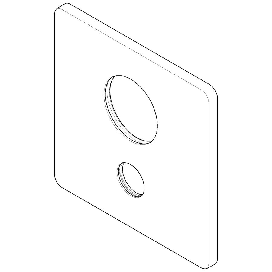 XSTREAM Rozet v. badkuip 153,5x153,5x9,8mm chr