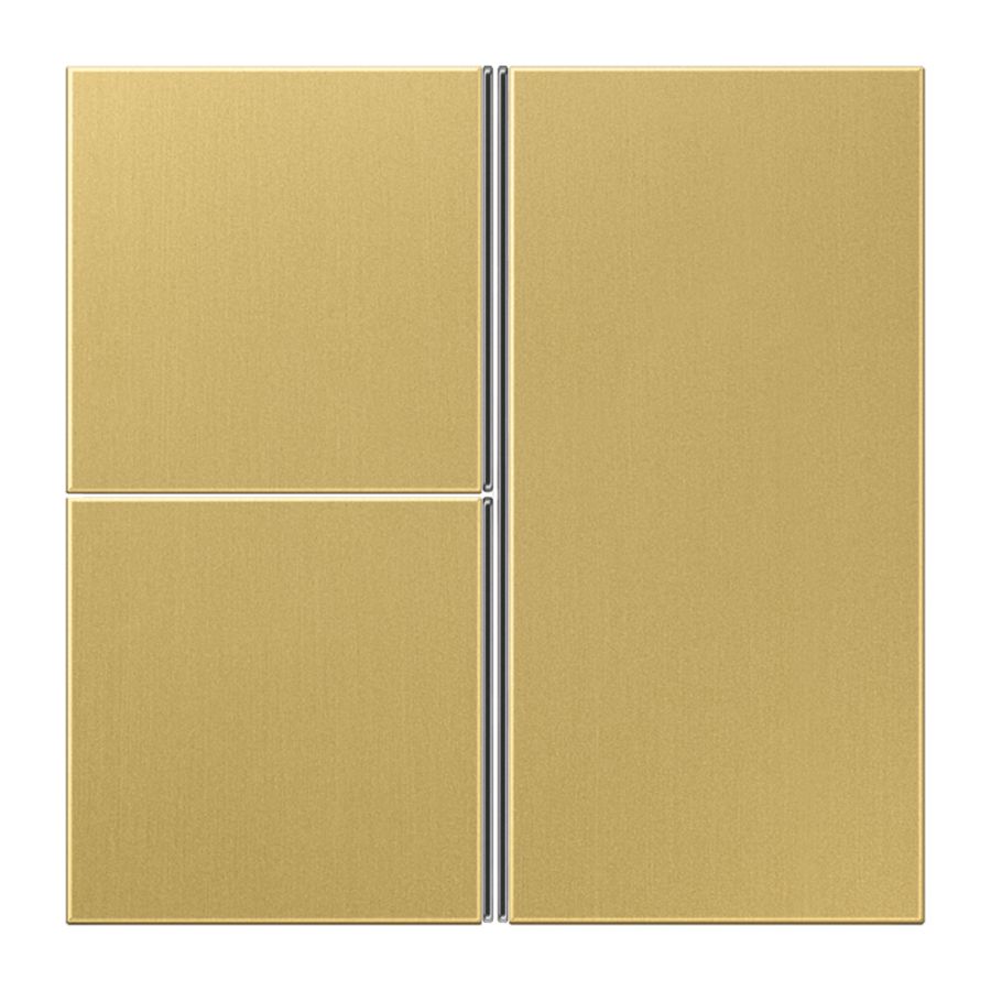 Tastafdekking compleet 3voudig LS messing klass KNX