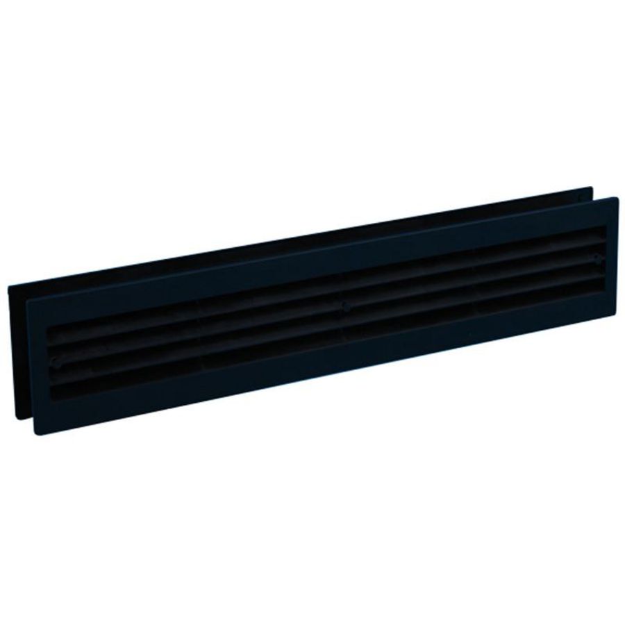 Kunststof deurventilatierooster 455x90mm zwart