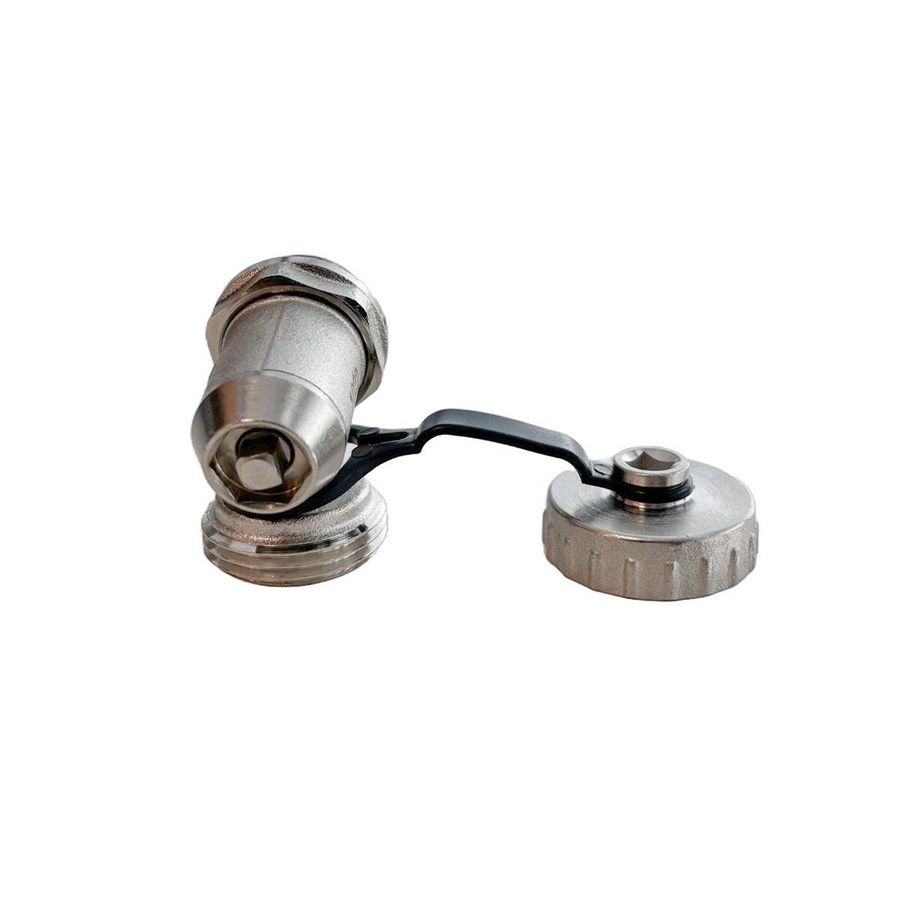 Vul- aftapkraan 1/2" vernikkeld (schuin)