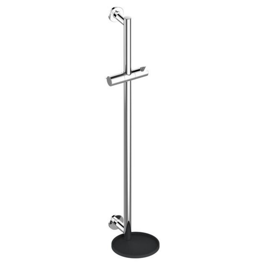 Douchestang glijstang/rond 855mm verchrd/zwartgrijs