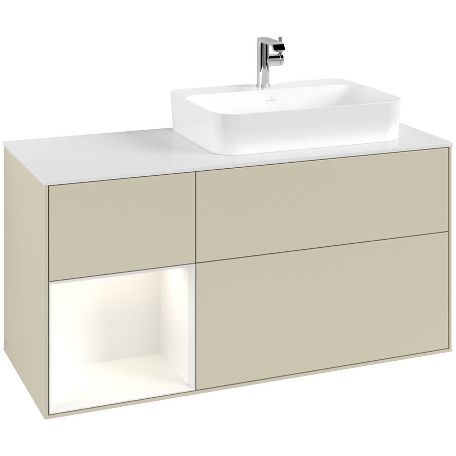 Wastafelonderkast Finion 1200x603x501mm S.Grey Matt Lacquer F391GFHJ