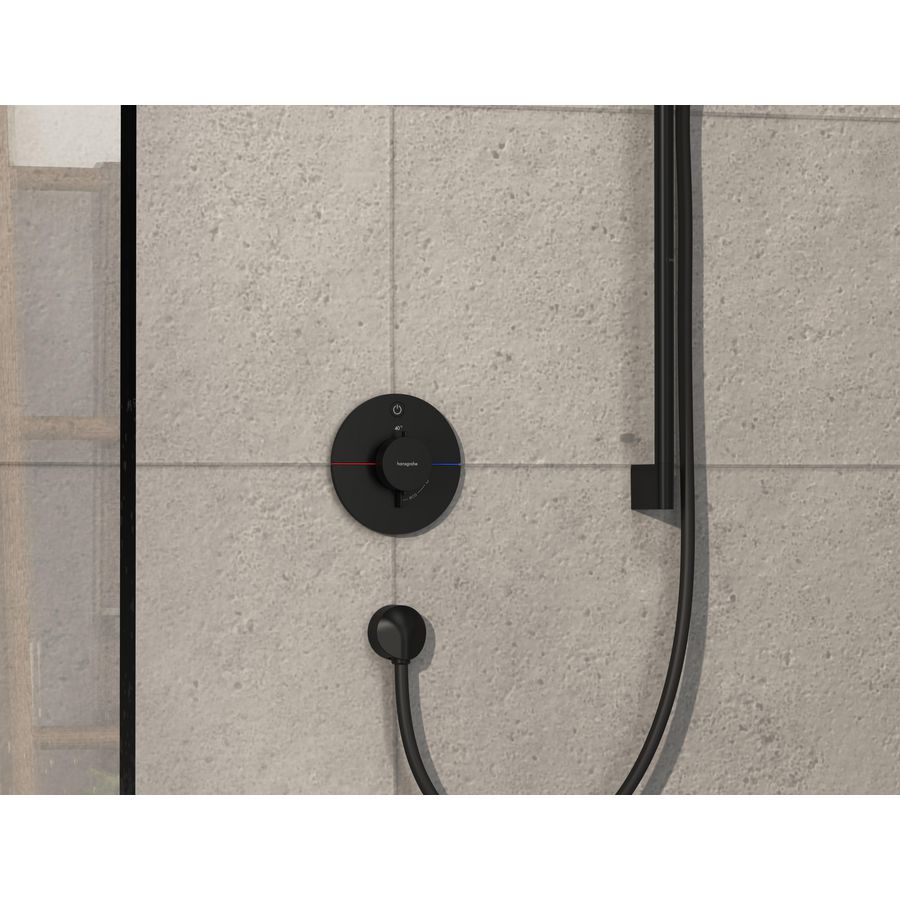 ShowerSelect Comfort S thermostaat afbouwdeel tbv inbouw voor 1 functie mat zwart