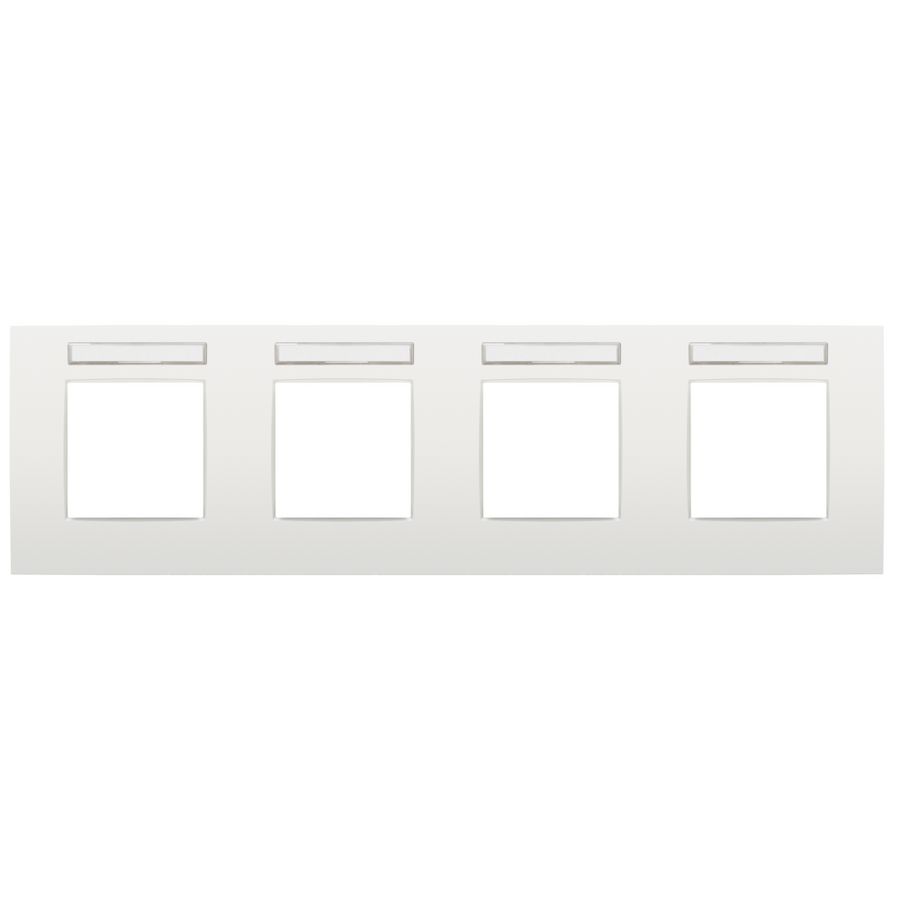 4-voudig afdekplaat hoh 71mm HOR Intense white