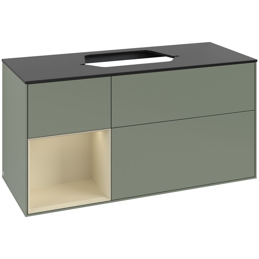 Wastafelonderkast Finion 1200x603x501mm Olive Matt Lacquer F412HJGM