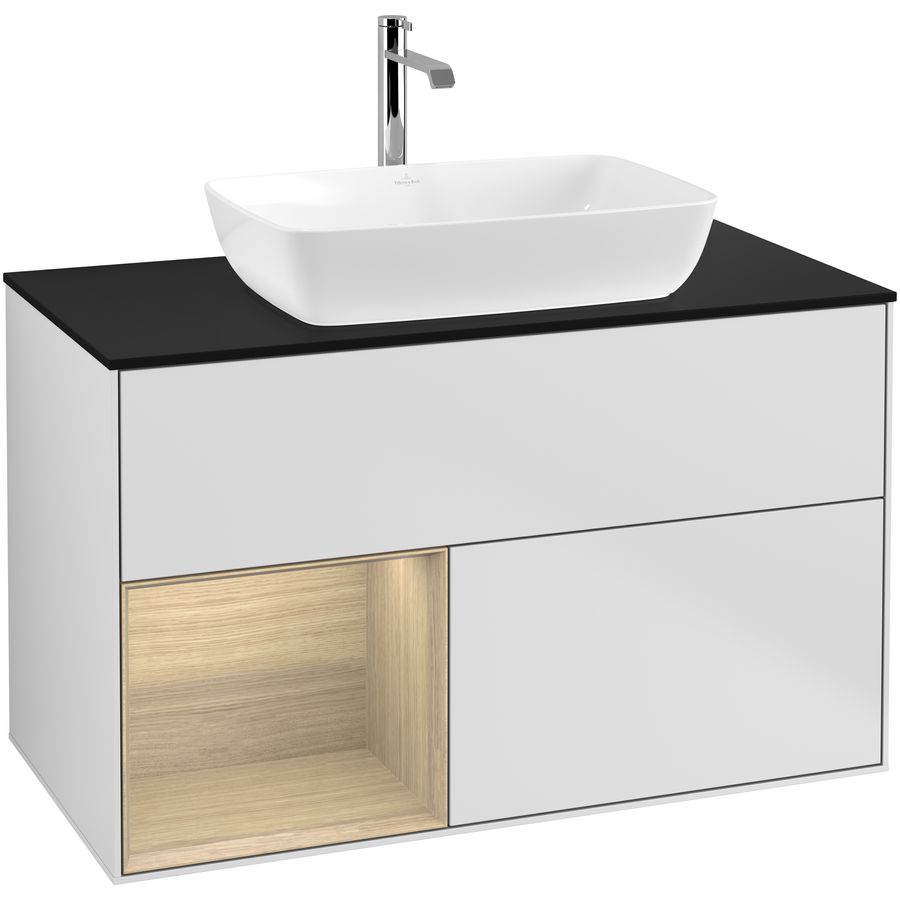 Wastafelonderkast Finion 1000x603x501mm White Matt Lacquer F772PCMT