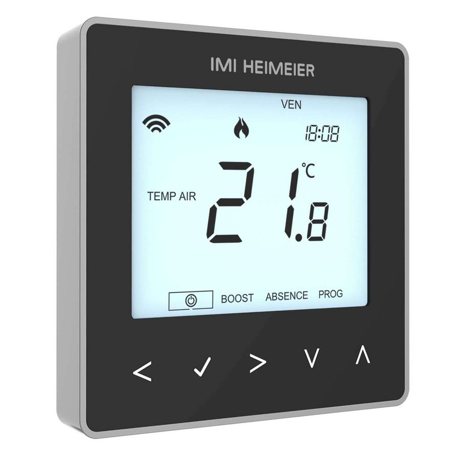 Ruimtethermostaat programmeerbaar neoStat V2 zwart inbouw 230V (min.diepte =35mm)