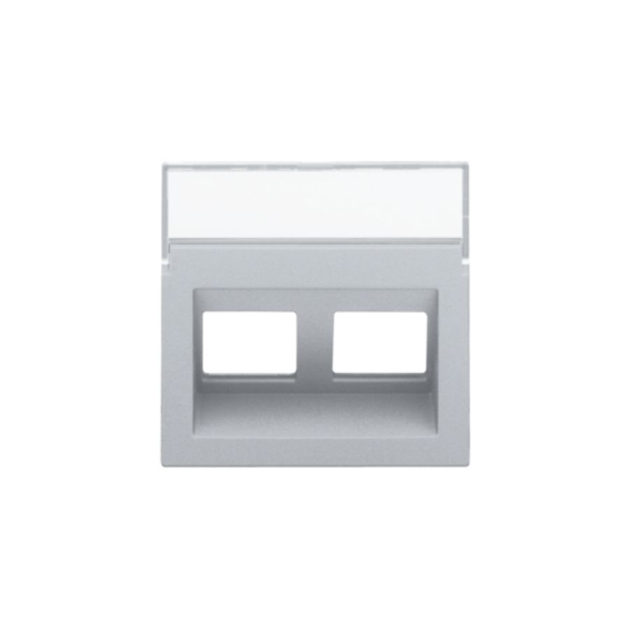 Centraalplaat data 2x RJ schuine uitgang sterling