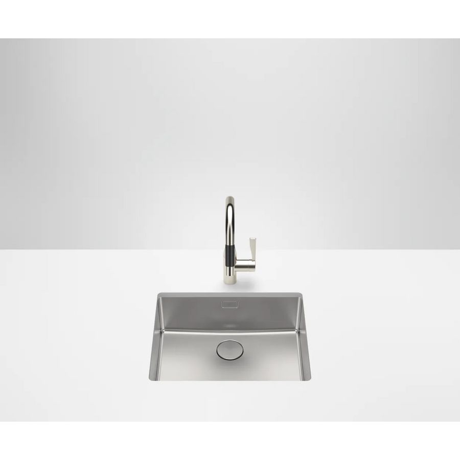 Enkele spoelbak-RVS gebor