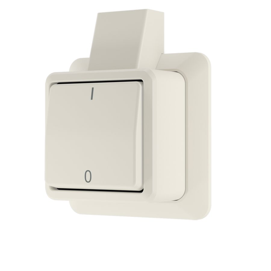 AP600 wipschakelaar 2p + montageplaat wit VVE=10