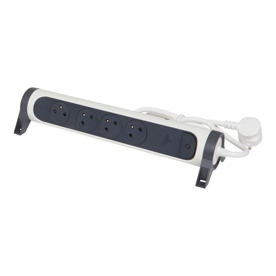 Contactdoos premium automaat 4xPA 1,5m. zwart-wit VVE=5