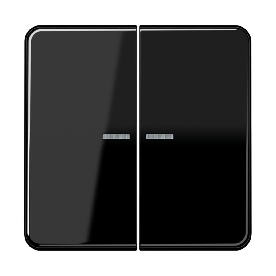 Wip zwart m.lens v.KNX F10 tast 2voudig CD500