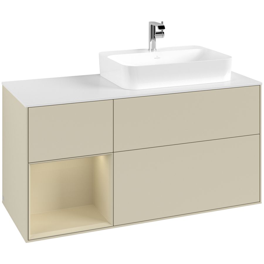 Wastafelonderkast Finion 1200x603x501mm S.Grey Matt Lacquer F391HJHJ