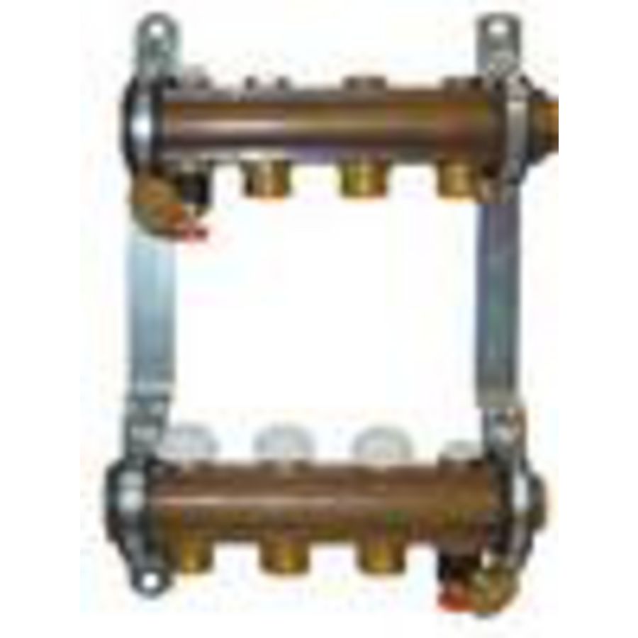 Vloerverwarming verdeelset 11-groeps inst. 1" bi aansl G3/4"