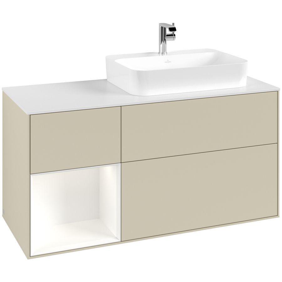 Wastafelonderkast Finion 1200x603x501mm S.Grey Matt Lacquer F391MTHJ