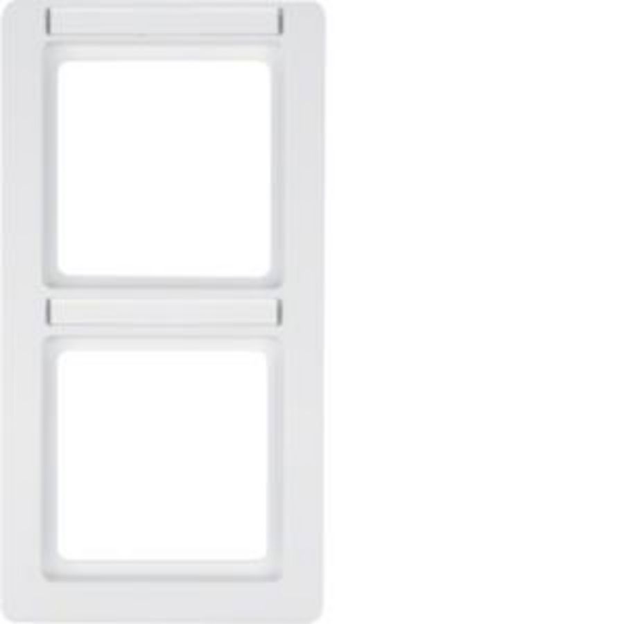 Afdekraam 2v vert. tekstveld berker Q.1 polarwit soft-finish