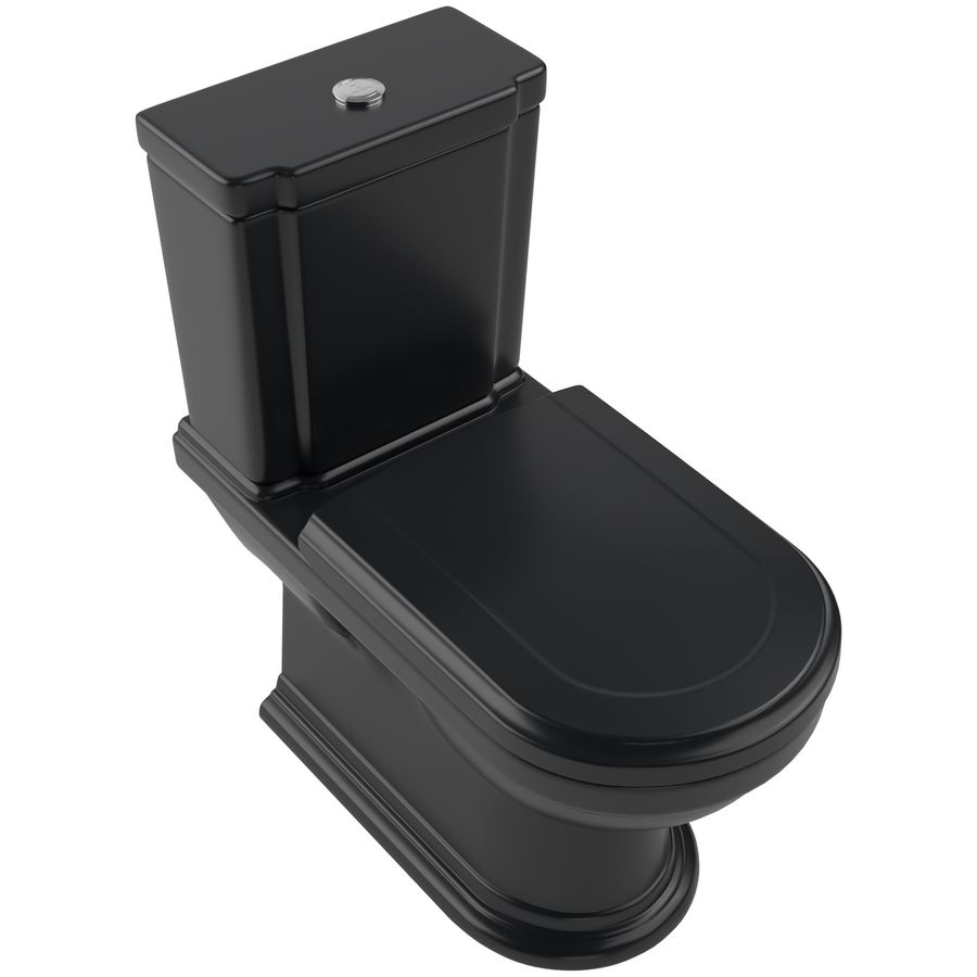 Diepspoelcloset comb. Hommage 370x725mm Pure Black CeramicPlus