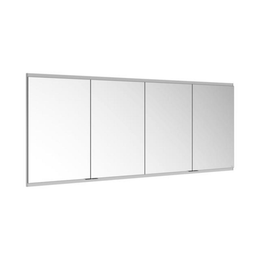 Spiegelkast/onverl. wandinb./2wcd/2usb/1900x700x120mm zilv