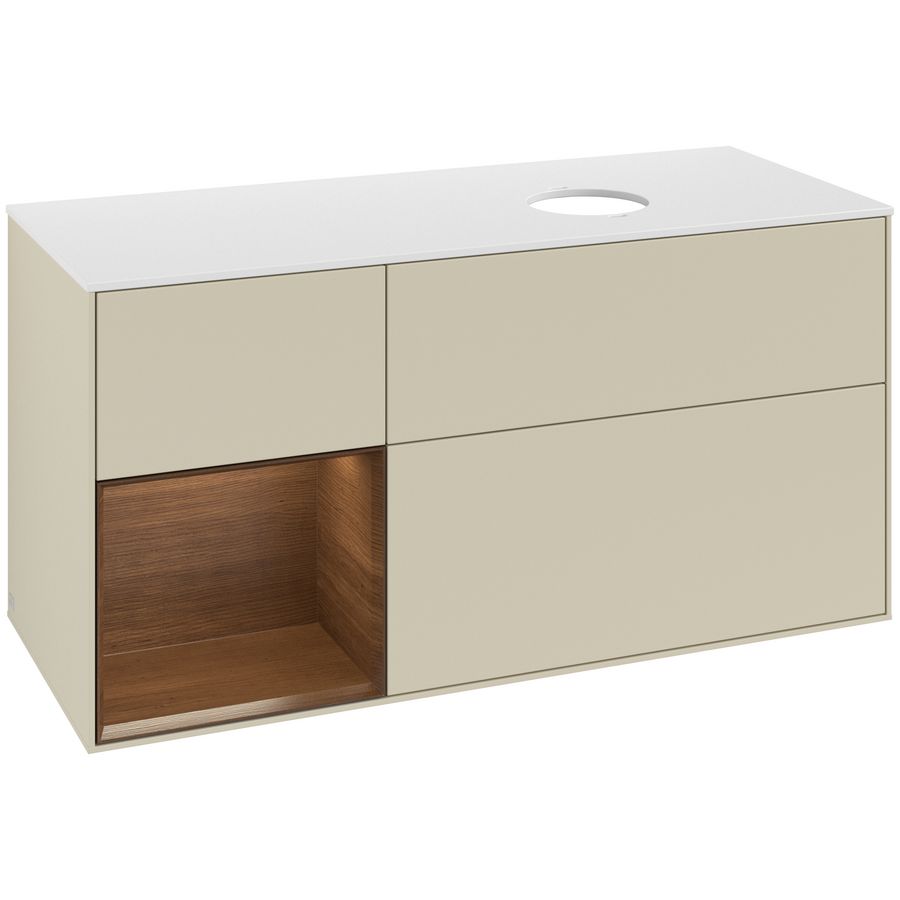 Wastafelonderkast Finion 1200x603x501mm S.Grey Matt Lacquer FA41GNHJ