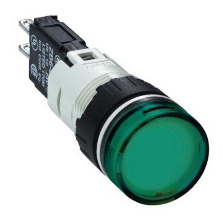 Signaallamp LED Ø16mm 24V IP65 Connector Kleurloos
