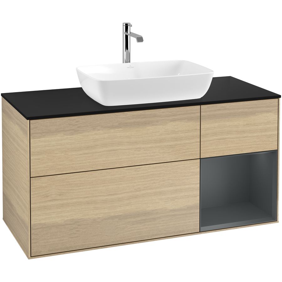 Wastafelonderkast Finion 1200x603x501mm Oak Veneer G832HGPC