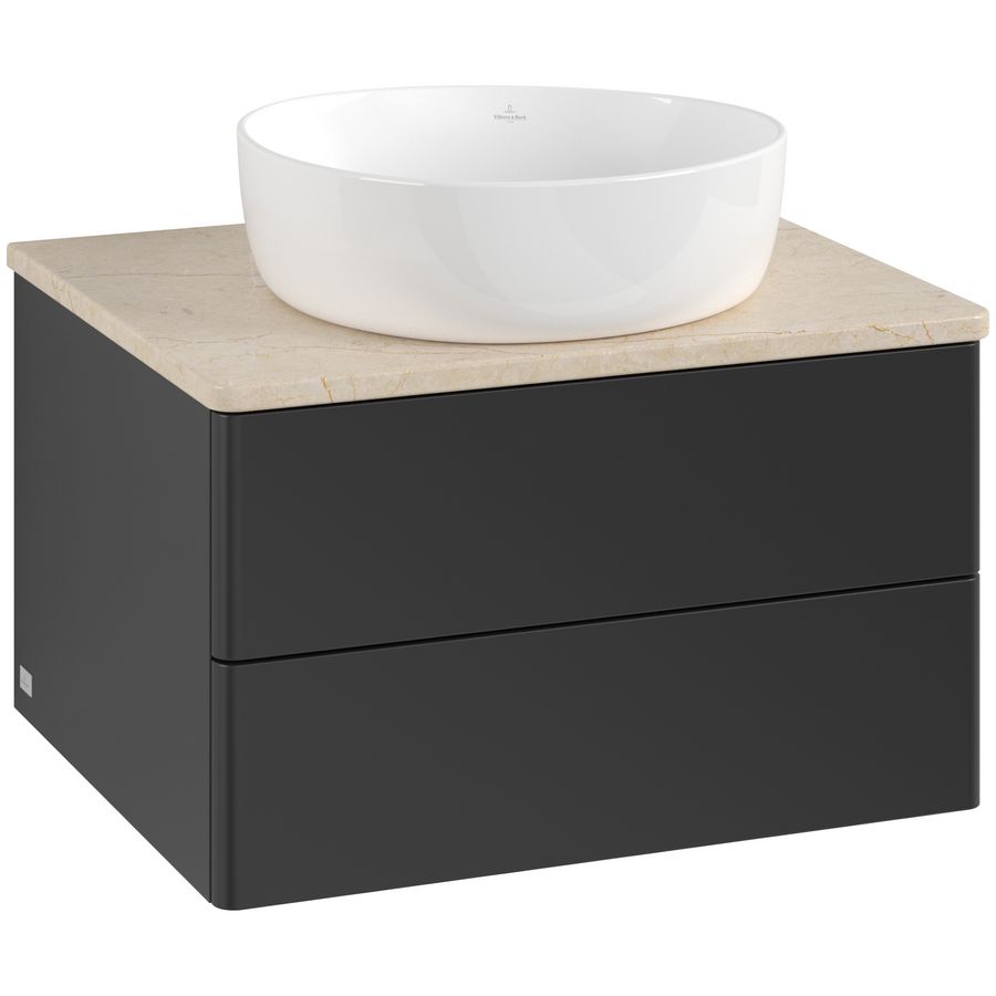 Wastafelonderkast Antao 600x360x500mm Black Matt Lacquer K18013PD