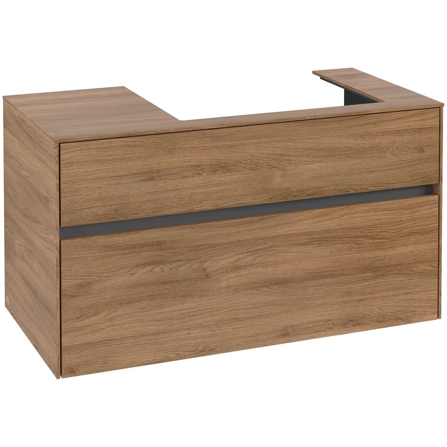 Wastafelonderkast Collaro 1000x548x500mm Oak Kansas C01800RH