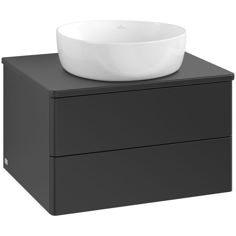 Wastafelonderkast Antao 600x360x500mm Black Matt Lacquer K18050PD