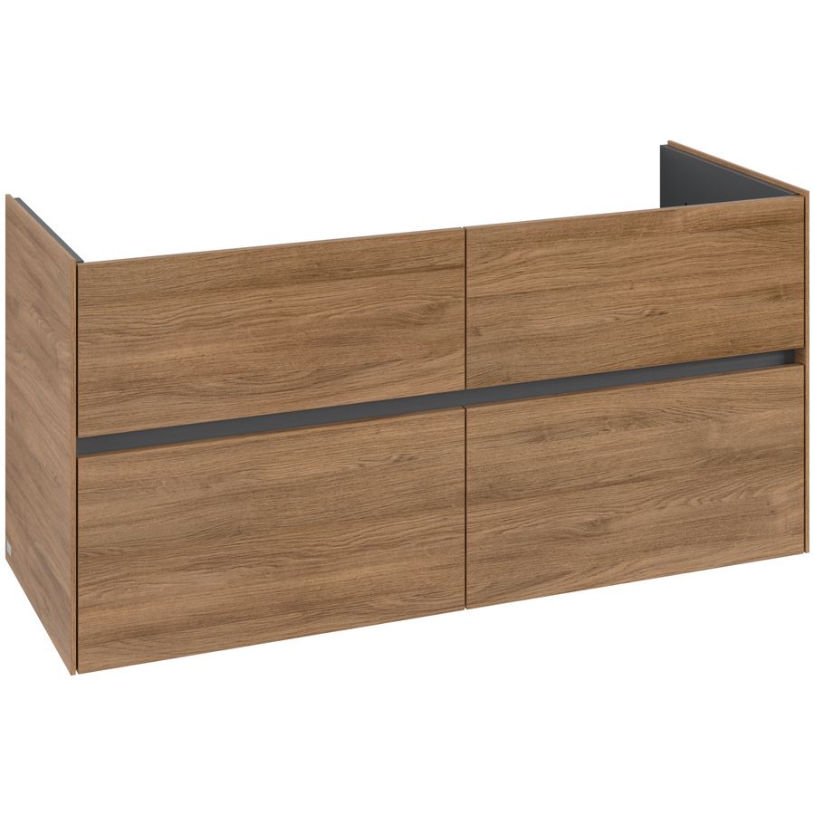 Wastafelonderkast Collaro 1261x610x480mm Oak.Kans C14700RH