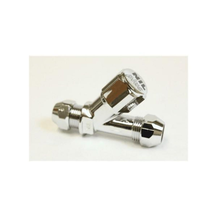 Stopkraan 3123 +klemkoppeling v.duoblok 10x12mm chroom