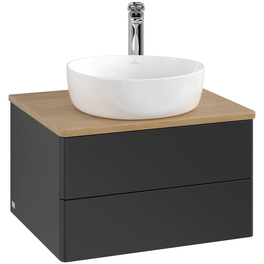 Wastafelonderkast Antao 600x360x500mm Black Matt Lacquer K18051PD