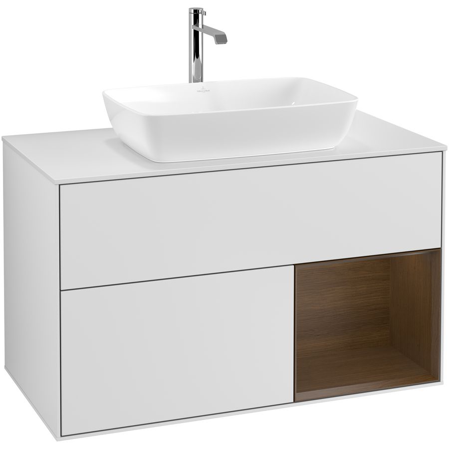Wastafelonderkast Finion 1000x603x501mm White Matt Lacquer F781GNMT